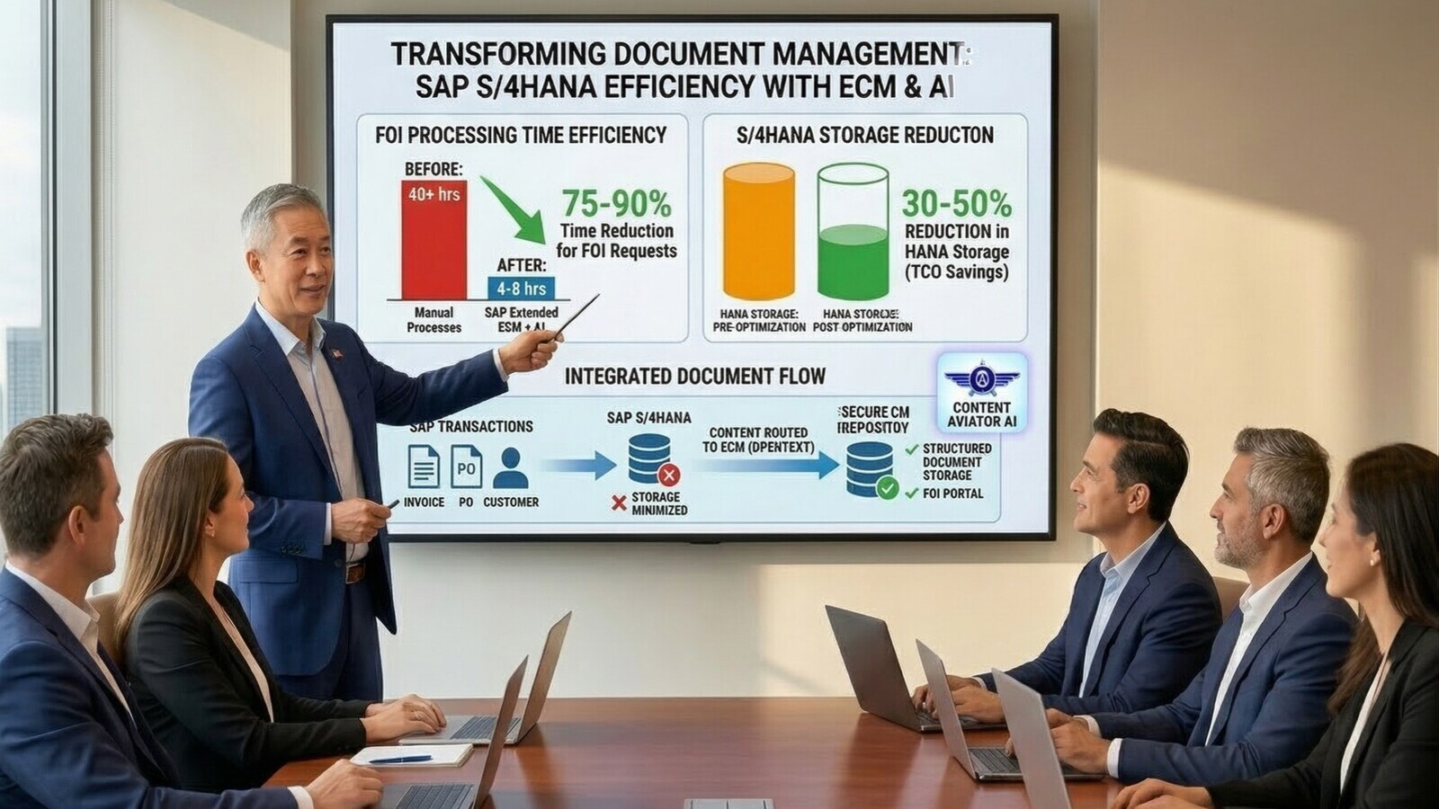 SAP Extended ECM with AI capabilities for document management in S/4HANA